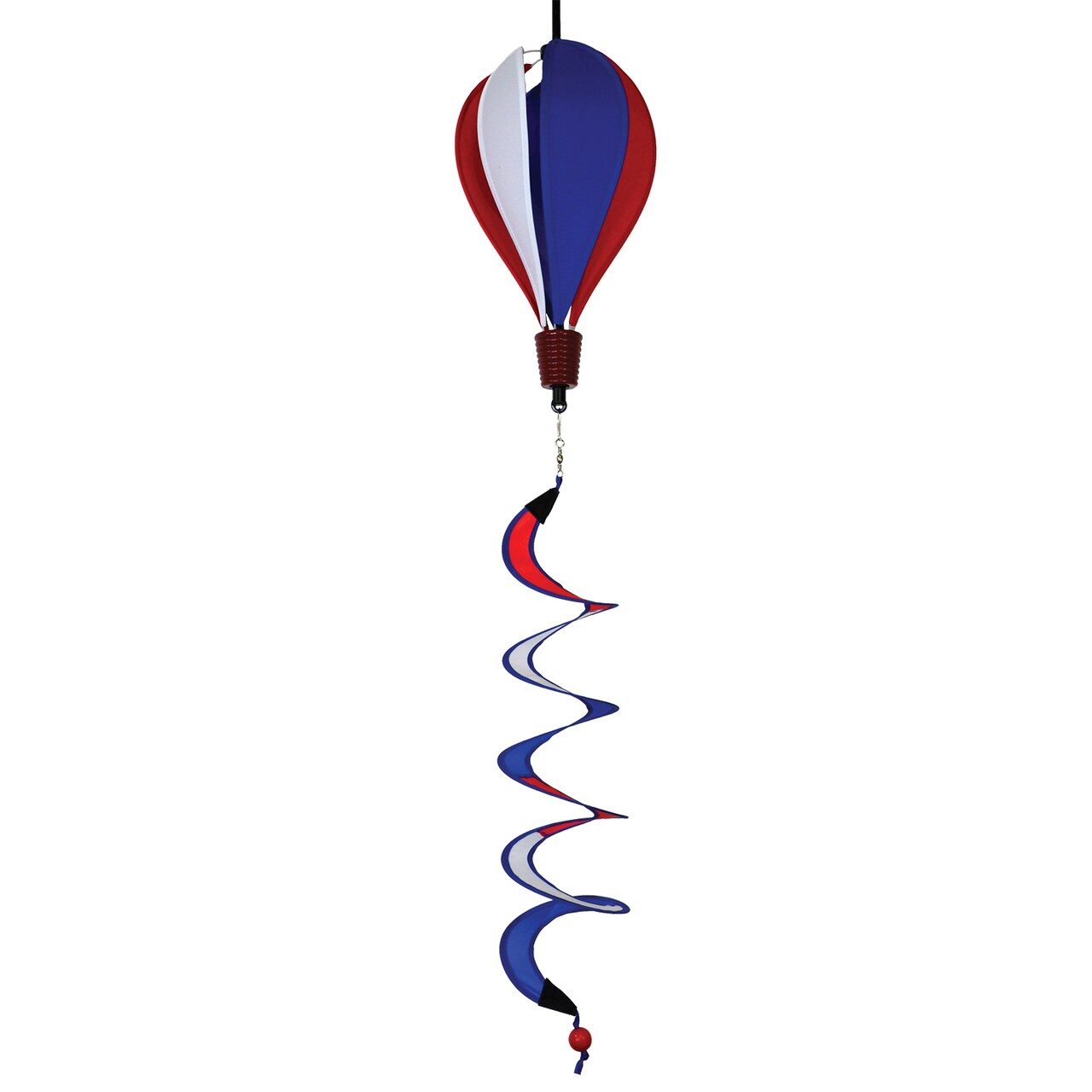 In the Breeze Mini Red White and Blue Hot Air Balloon Wind Spinner